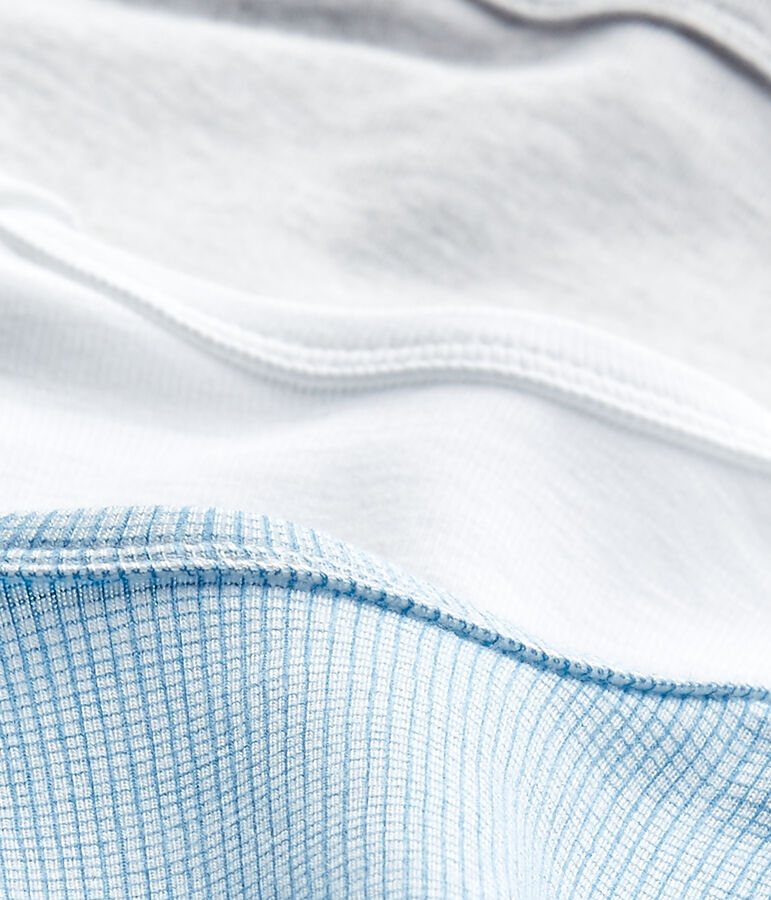 Lote de 3 bodies de manga corta para beb&eacute; ni&ntilde;o blanco