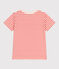 Camiseta infantil de manga corta de algodón con rayas rojo AVALANCHE/ SPICY