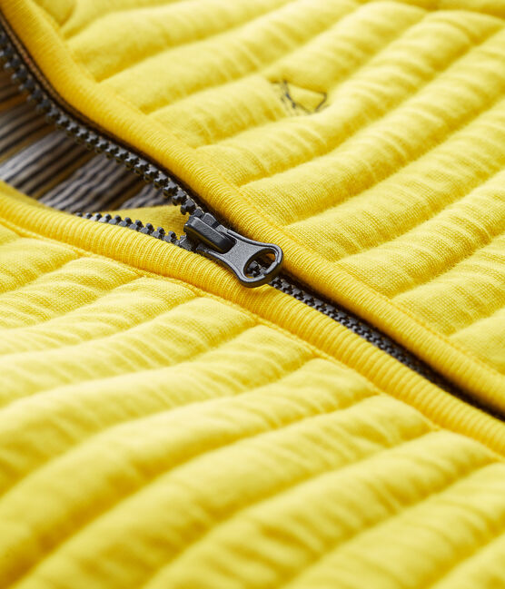 Chaleco de tela túbica acolchada para bebé niño amarillo JAUNE