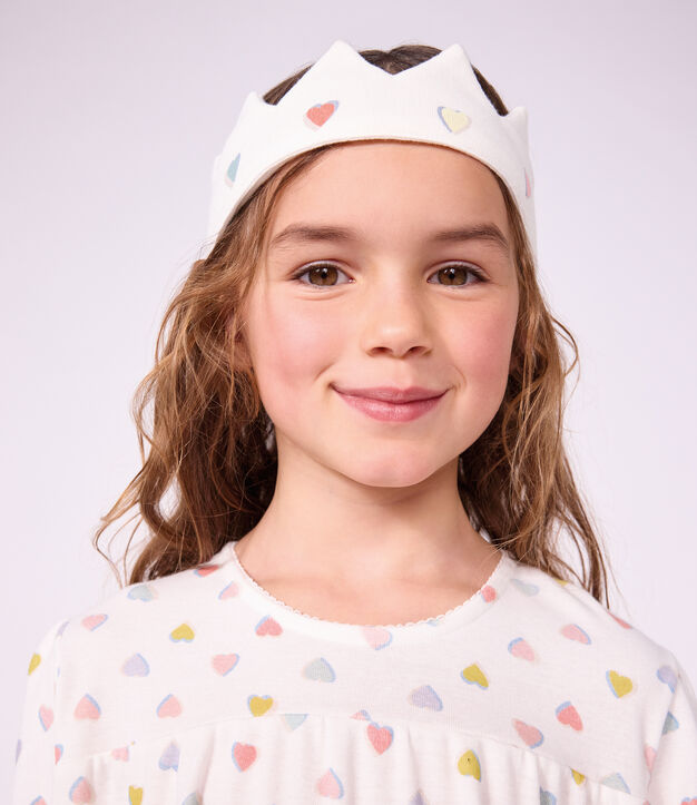 Camis&oacute;n disfraz de princesa y diadema infantil de algod&oacute;n blanco/multicolor