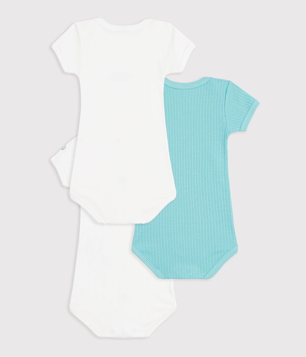 Lot de 3 bodies manches courtes en coton multicolor