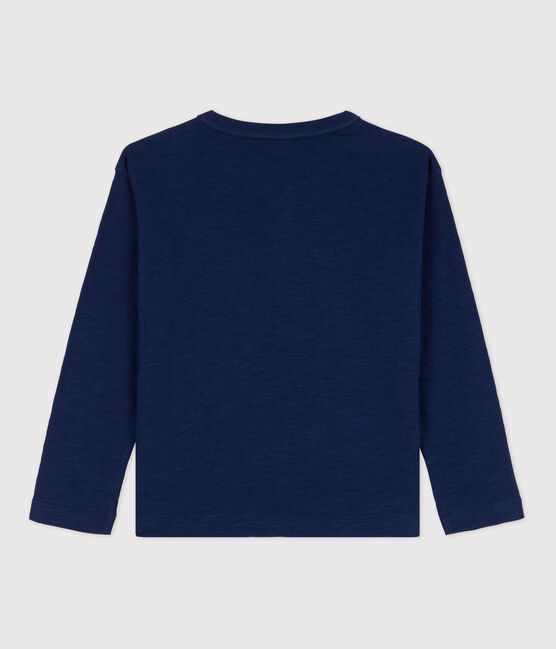 Camiseta de algodón de manga larga de niño azul MEDIEVAL