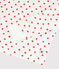 Pijama snugfit de París de algodón orgánico infantil unisex blanco MARSHMALLOW/rojo PEPS