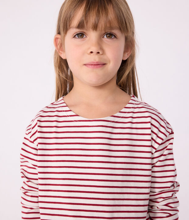Marinera infantil de algod&oacute;n rojo/rojo