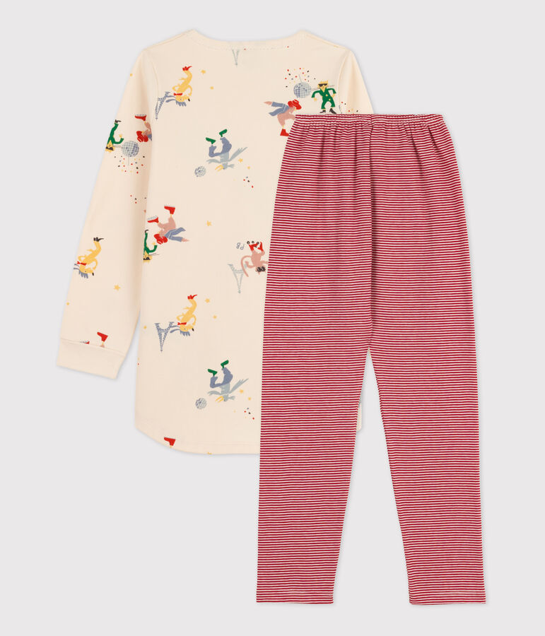 Camis&oacute;n fosforescente de mulet&oacute;n y algod&oacute;n de ni&ntilde;a crudo/multicolor