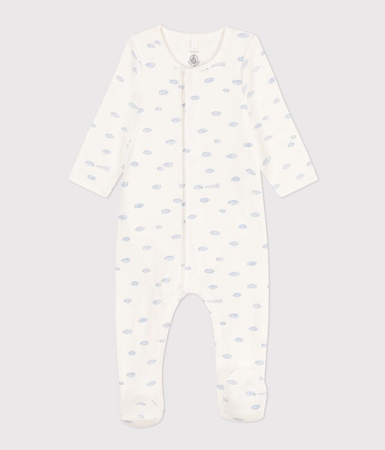 Bodyjama de túbico con nubes blanco MARSHMALLOW/blanco MULTICO