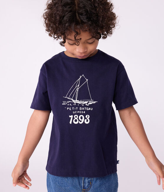 Camiseta infantil estampada de manga corta SOIR