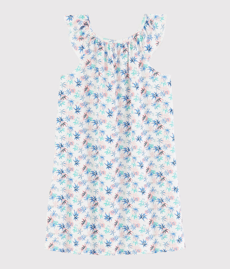 Camis&oacute;n con estampado de an&eacute;monas de algod&oacute;n de ni&ntilde;a blanco/multicolor