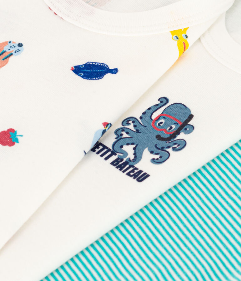 Juego de 3 camisetas de tirantes de algod&oacute;n para ni&ntilde;o multicolor