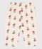 Pantalón estampado de gasa de algodón para bebé blanco AVALANCHE/ MULTICO