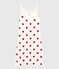 Vestido de tirantes de algodón con corazones de mujer blanco MARSHMALLOW/rojo TERKUIT