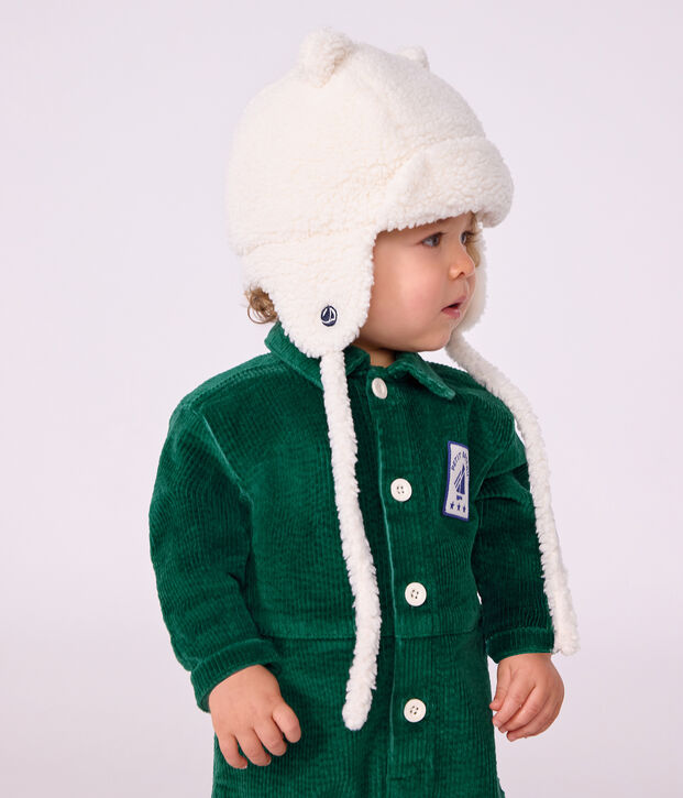 Gorro chapka de borreguito con orejas para beb&eacute; MILK
