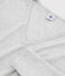 Camiseta de cuello de pico emblemática de algodón de mujer gris BELUGA CHINE