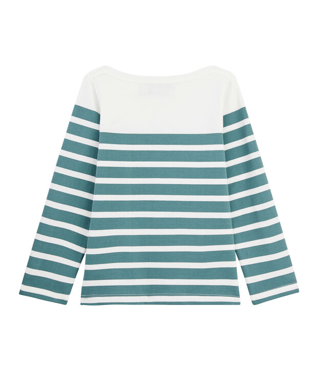 Marinera de punto jersey infantil blanco/verde