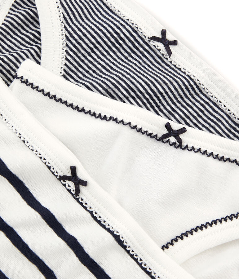 Tres braguitas para chica multicolor