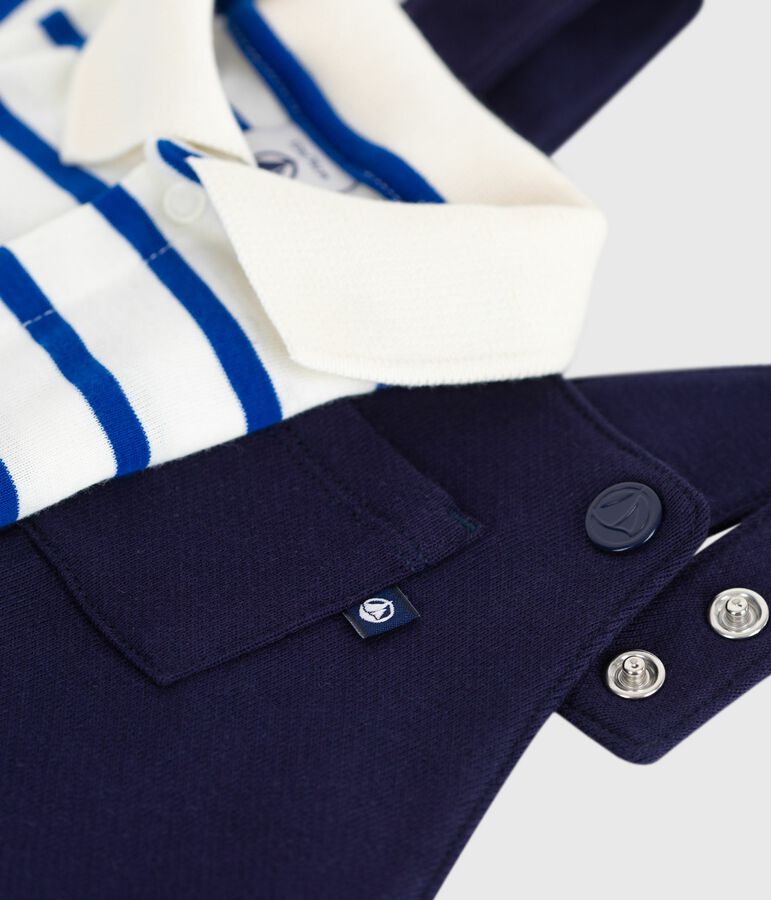 Conjunto de regalo de algod&oacute;n para beb&eacute;: peto y body multicolor