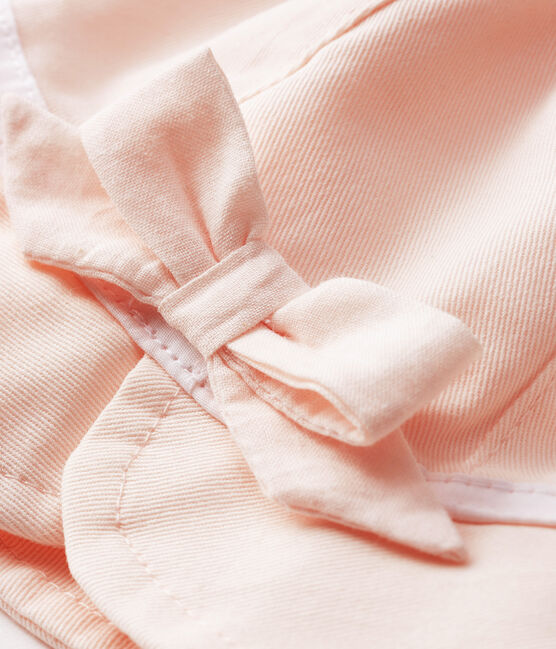 Capelina de sarga bebé niña rosa FLEUR