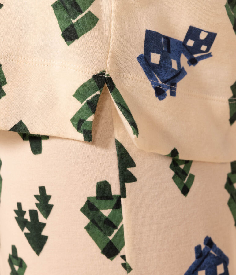 Pijama de algod&oacute;n caba&ntilde;a para mujer crudo/multicolor