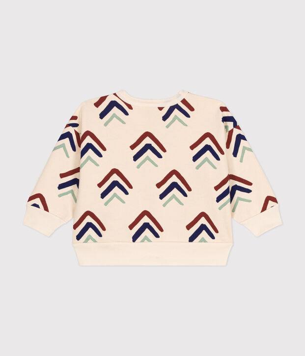 Sudadera de mulet&oacute;n de beb&eacute; crudo/azul/multicolor