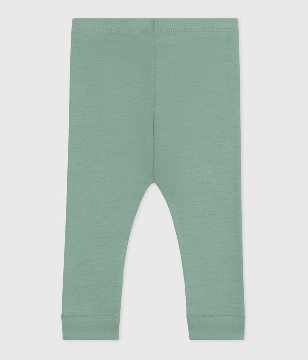 Leggings lisos de algod&oacute;n para beb&eacute; verde