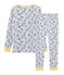 Pijama de corte muy ajustado de punto para niño gris POUSSIERE/blanco MULTICO