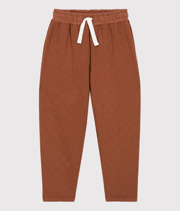 Pantal&oacute;n de t&uacute;bico acolchado de ni&ntilde;a / ni&ntilde;o marron