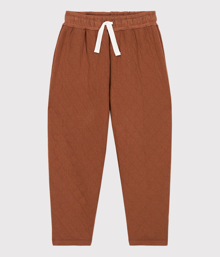 Pantal&oacute;n de t&uacute;bico acolchado de ni&ntilde;a / ni&ntilde;o marron
