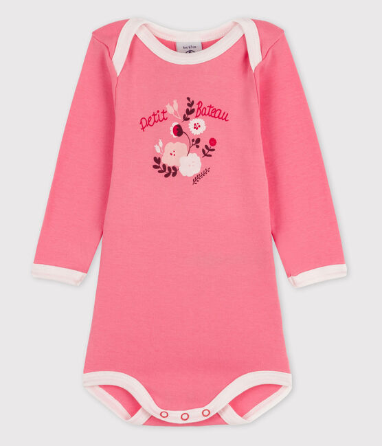Bodi de manga larga para bebé niña rosa GRETEL