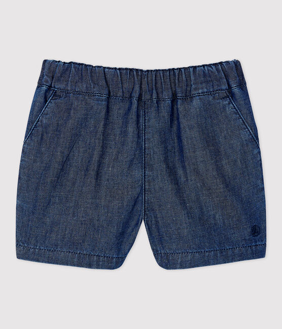 «Shorts» de tejido vaquero ligero ecológico de bebé azul DENIM