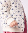 Cárdigan de algodón con estampado de flores para bebé azul MILK/ SOIR