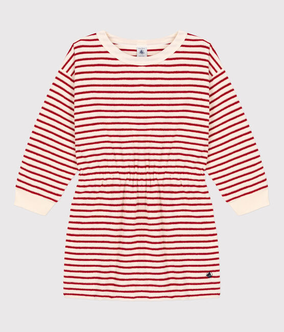 Vestido de rizo de manga larga para niña blanco AVALANCHE/ STOP