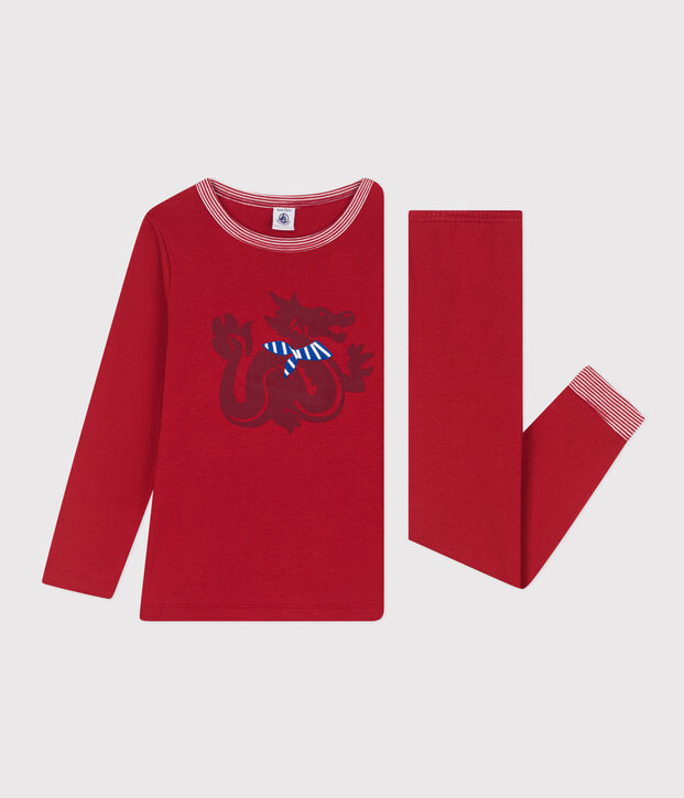 Pijama de algod&oacute;n rojo