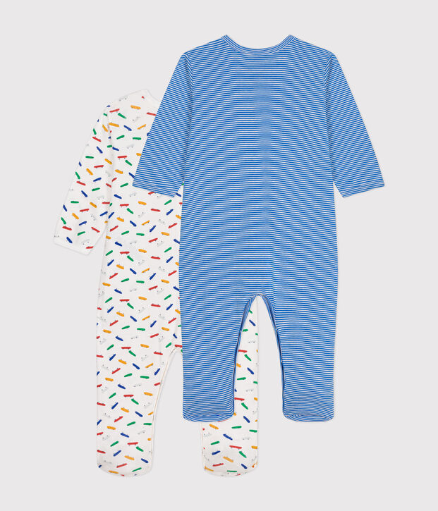 Juego de 2 pijamas de algod&oacute;n para beb&eacute; multicolor