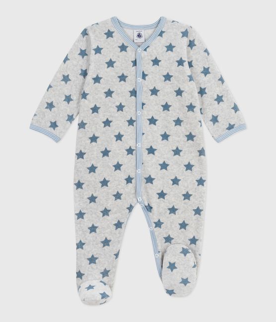 Pijama de terciopelo con estampado de estrellas para bebé BELUGA/ ADRIATIC