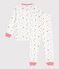 Pijama infantil de algodón con estampado de estrellas blanco MARSHMALLOW/blanco MULTICO