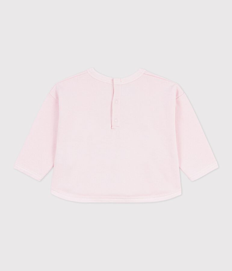 Sudadera con capucha de algod&oacute;n para beb&eacute; con estampados rosa