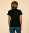 Camiseta LA RECTA de algodón con cuello de pico para mujer azul SMOKING
