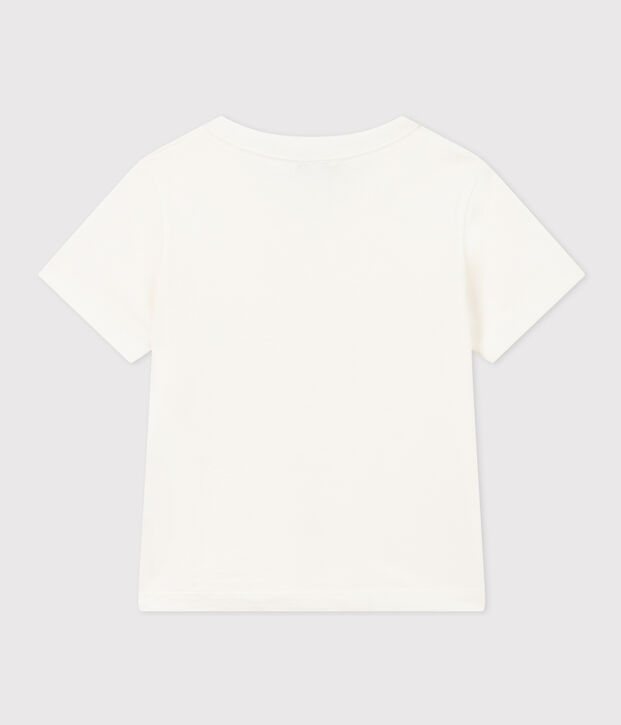 Camiseta de manga corta para ni&ntilde;o blanco