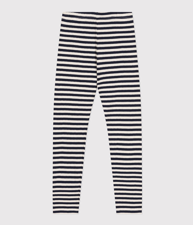 Leggings de t&uacute;bico de ni&ntilde;a azul/blanco