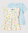 Lote de 2 blusas, lisa y estampada, de bebé niña variante 1