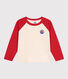 Camiseta infantil de algodón de manga larga colorblock