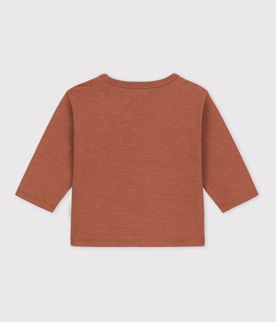 Camiseta de algodón de manga larga para bebé marron CINA