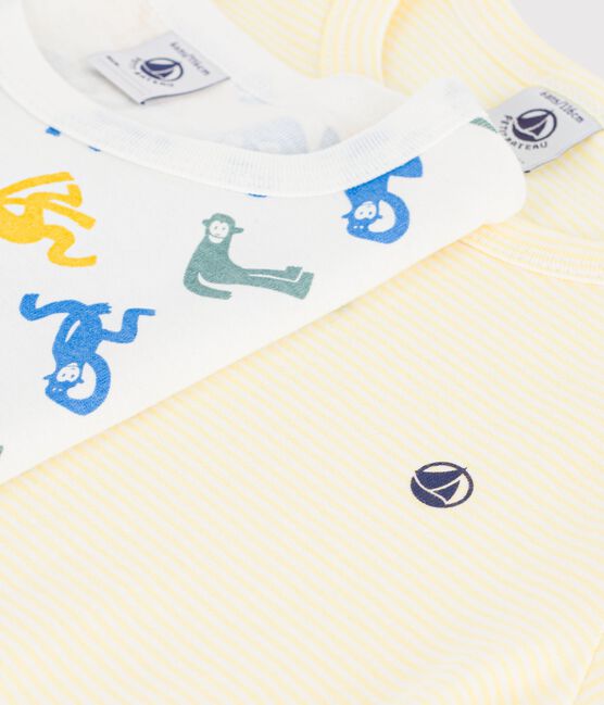 Juego de pijamas infantiles cortos de algodón con estampado variante 1