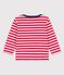 Camiseta de manga larga a rayas de jersey para bebé rojo PEPS/blanco MARSHMALLOW