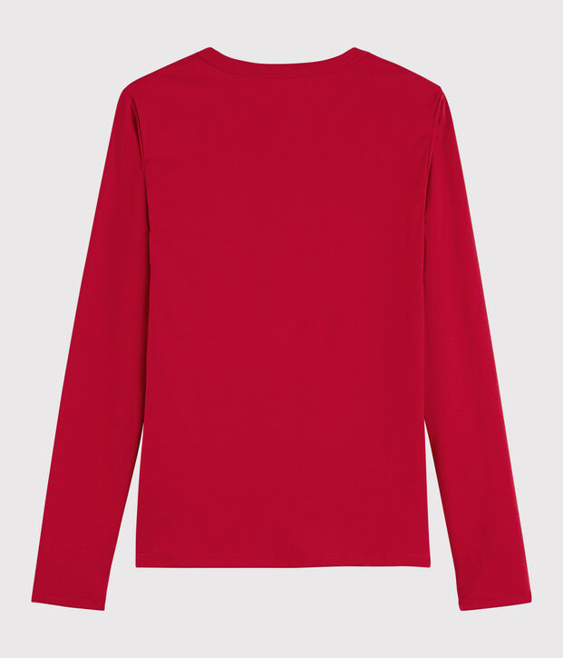 Camiseta de algod&oacute;n Sea Island para mujer rojo