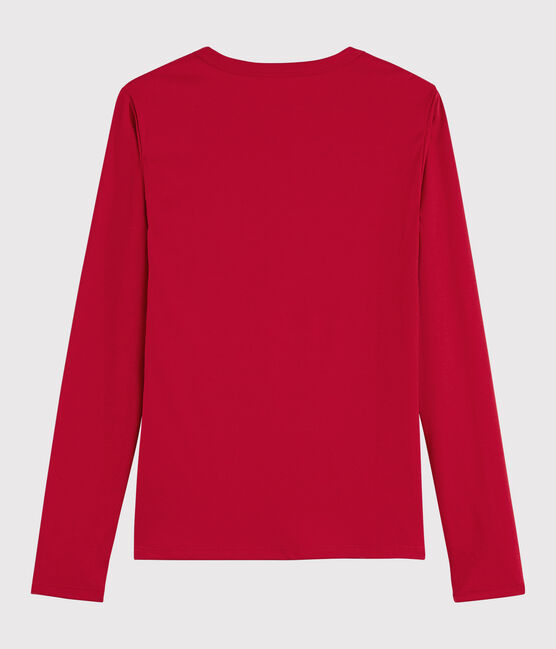 Camiseta de algodón Sea Island para mujer rojo TERKUIT