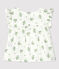 Blusa de manga corta con estampado de flores de gasa de algodón ecológico de bebé blanco MARSHMALLOW/blanco MULTICO