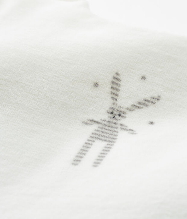 Saco de terciopelo para beb&eacute; blanco