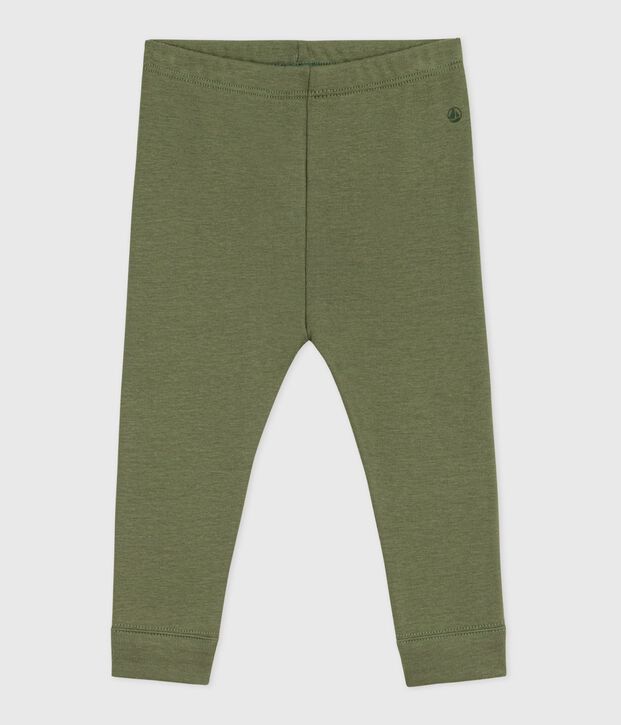 Leggings lisos de algod&oacute;n para beb&eacute; OLIVINE