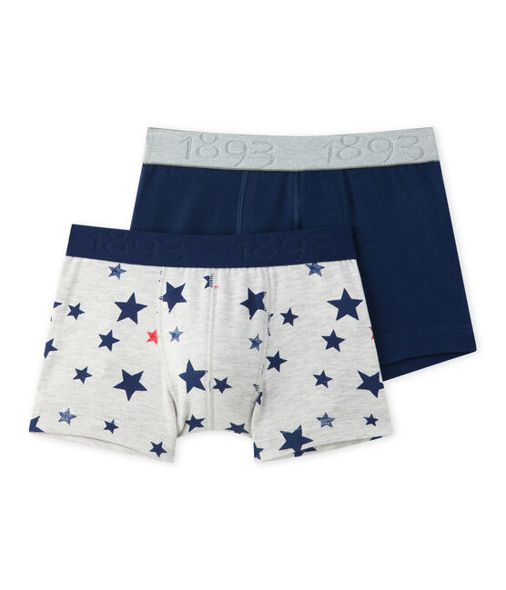 Lote de 2 boxers: jersey stretch estampado + liso SPECIAL LOT 00